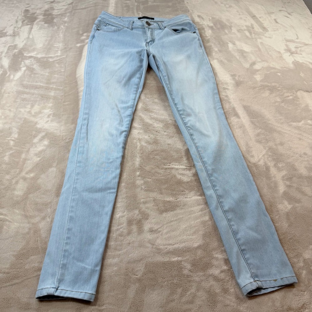 April Jeans Skinny Denim Pants Womens Medium Light Blue Good Mid Rise Stretch‎